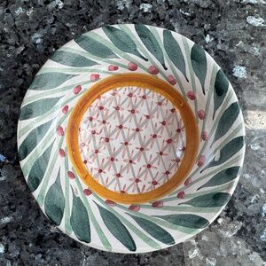 MacKenzie-Childs Brighton Pavilion Fluted Ceramic Dinner Plate 6 inch Bowl 1983